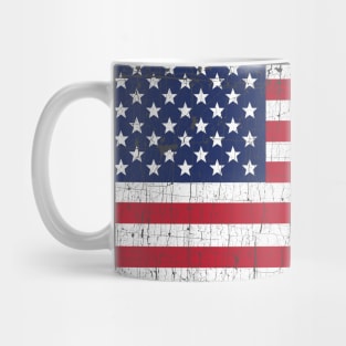 4th of July, Retro Vintage American Flag Mug